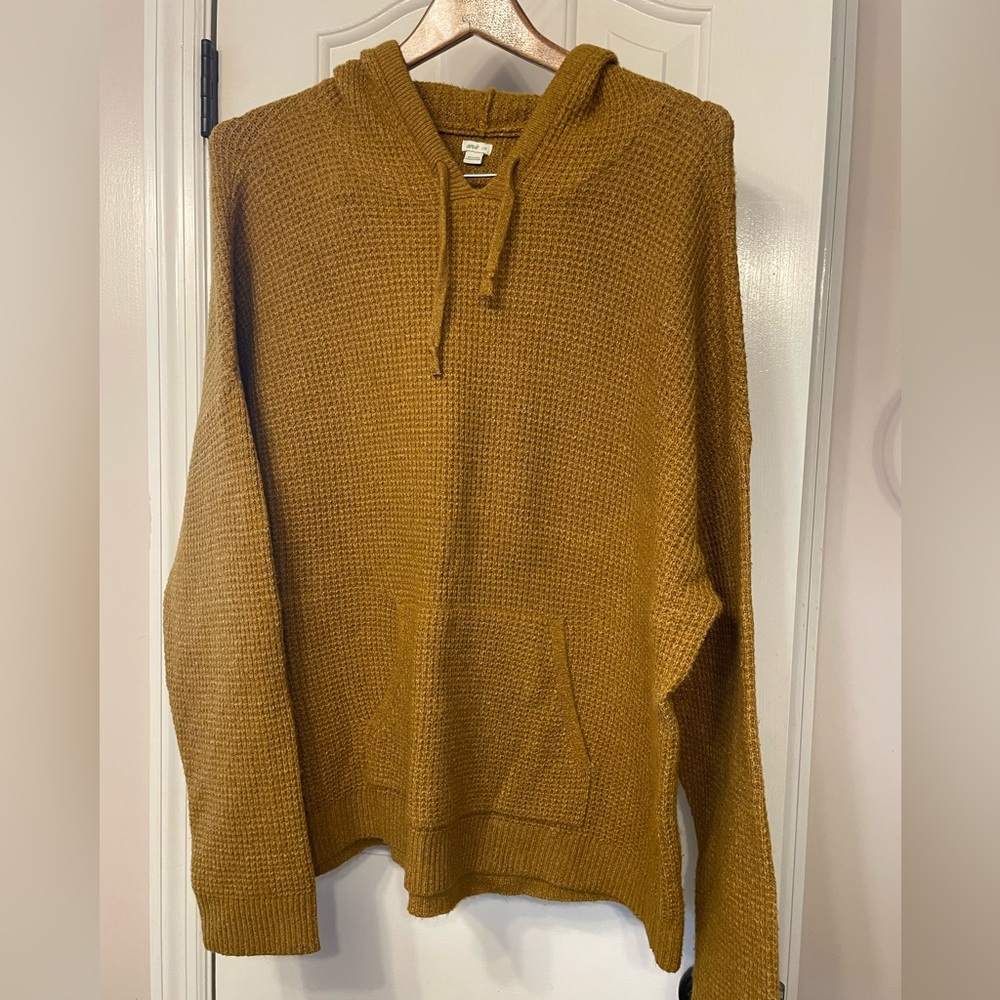 Aerie waffle knit hooded shirt
